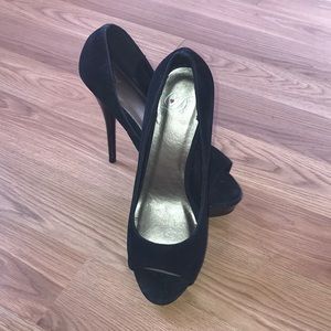 Black sexy platform heels